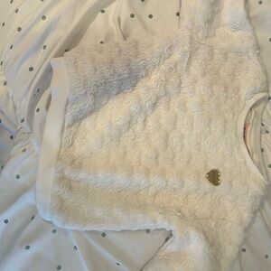 Juicy Couture Cream Faux-Fur Girls' Pullover Sweatshirt